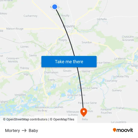 Mortery to Baby map