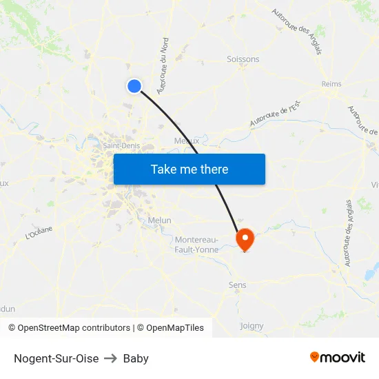 Nogent-Sur-Oise to Baby map