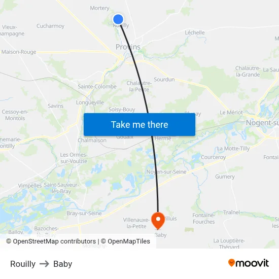 Rouilly to Baby map