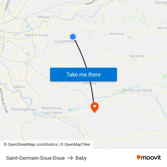 Saint-Germain-Sous-Doue to Baby map