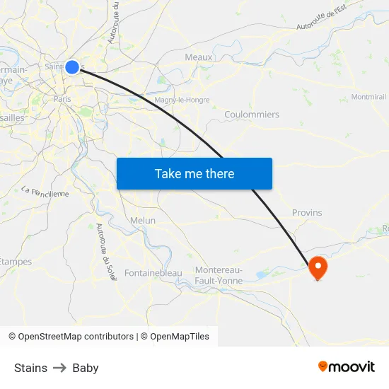 Stains to Baby map