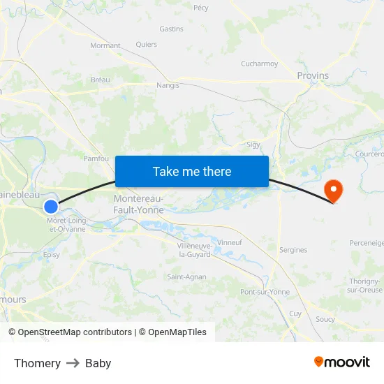 Thomery to Baby map