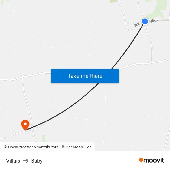 Villuis to Baby map