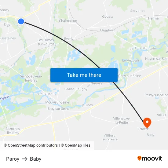 Paroy to Baby map