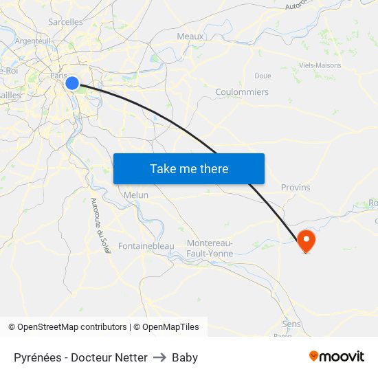 Pyrénées - Docteur Netter to Baby map