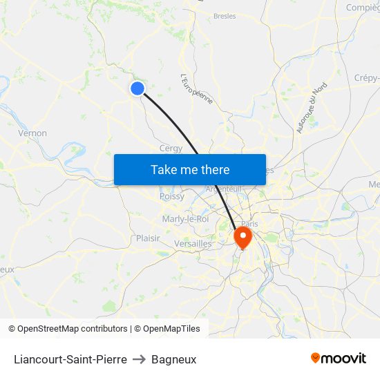 Liancourt-Saint-Pierre to Bagneux map