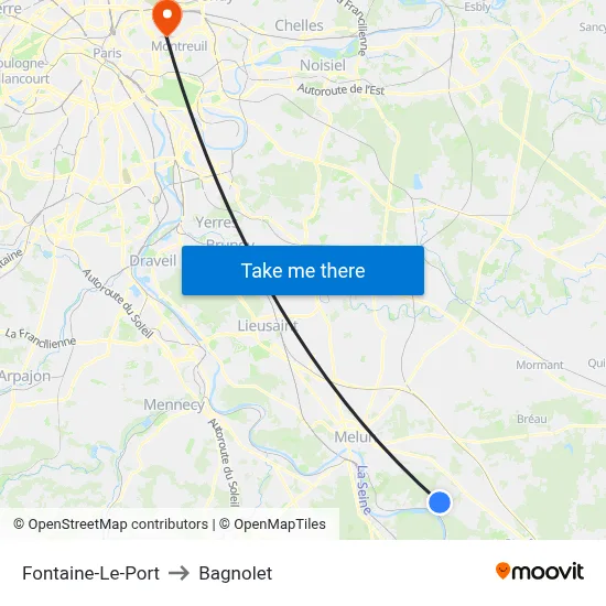 Fontaine-Le-Port to Bagnolet map
