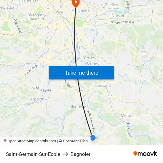 Saint-Germain-Sur-Ecole to Bagnolet map