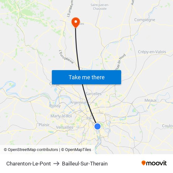 Charenton-Le-Pont to Bailleul-Sur-Therain map