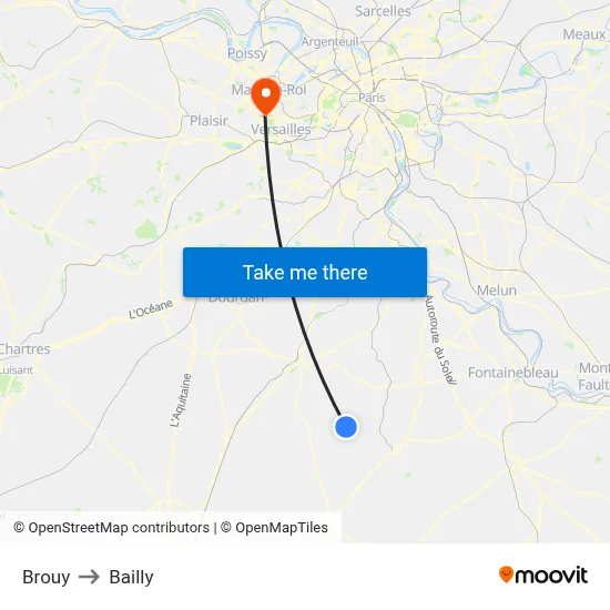 Brouy to Bailly map