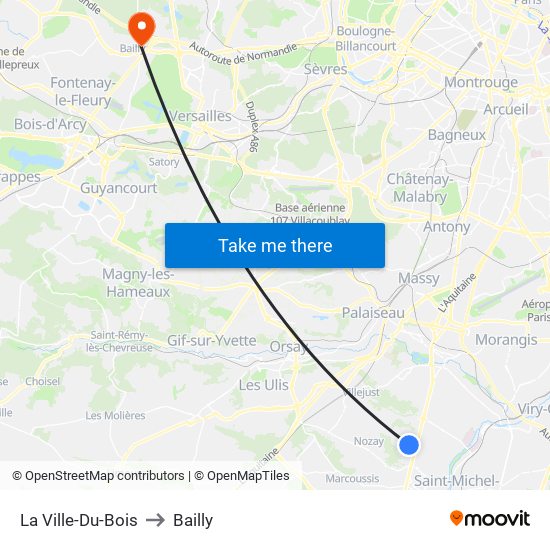La Ville-Du-Bois to Bailly map