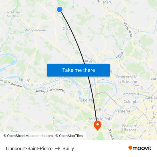 Liancourt-Saint-Pierre to Bailly map