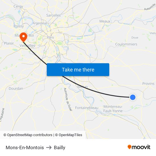 Mons-En-Montois to Bailly map