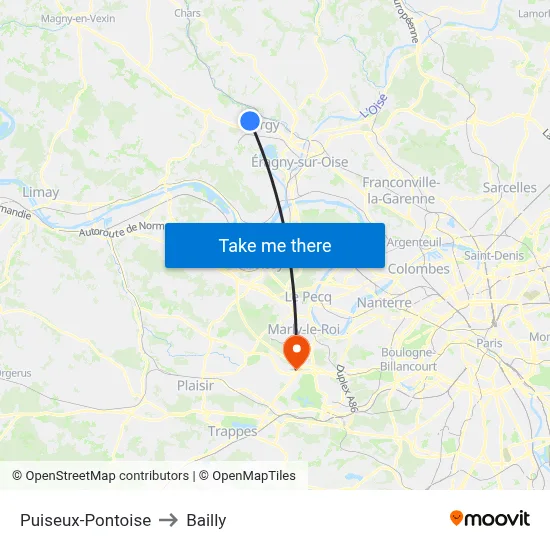 Puiseux-Pontoise to Bailly map