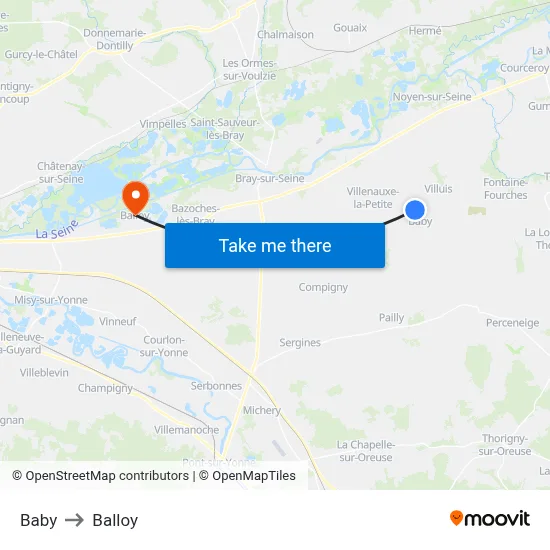 Baby to Balloy map