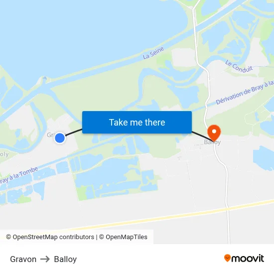 Gravon to Balloy map