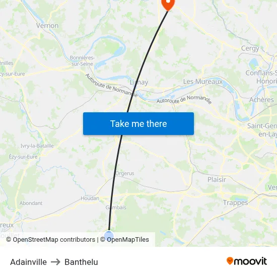 Adainville to Banthelu map