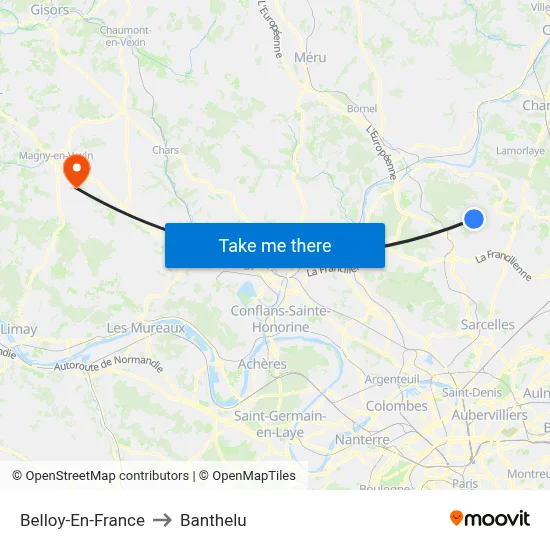 Belloy-En-France to Banthelu map
