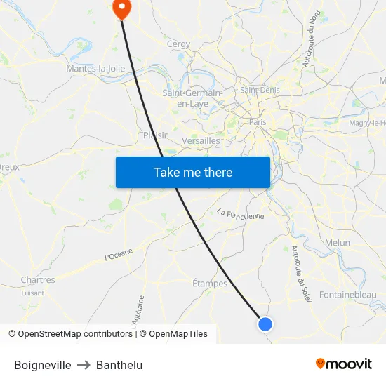 Boigneville to Banthelu map