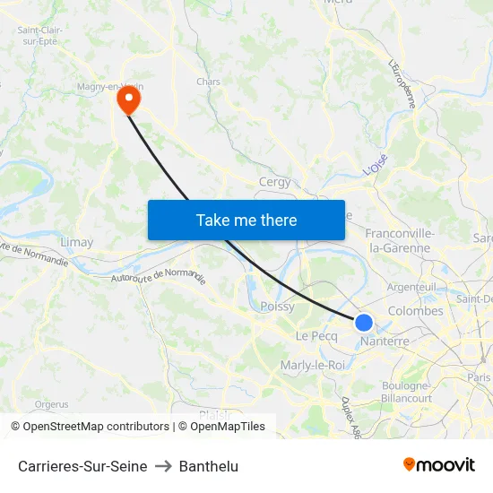 Carrieres-Sur-Seine to Banthelu map