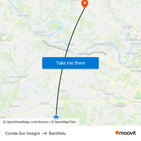 Conde-Sur-Vesgre to Banthelu map