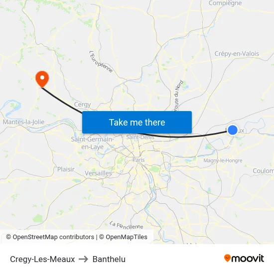 Cregy-Les-Meaux to Banthelu map