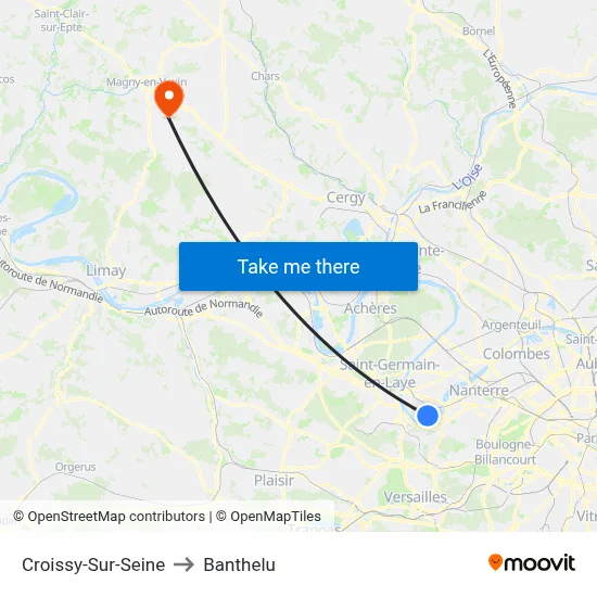 Croissy-Sur-Seine to Banthelu map