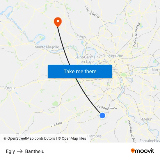 Egly to Banthelu map