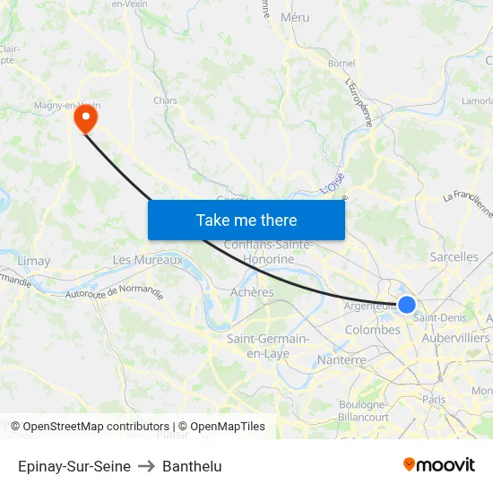 Epinay-Sur-Seine to Banthelu map