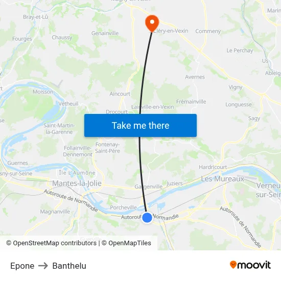 Epone to Banthelu map