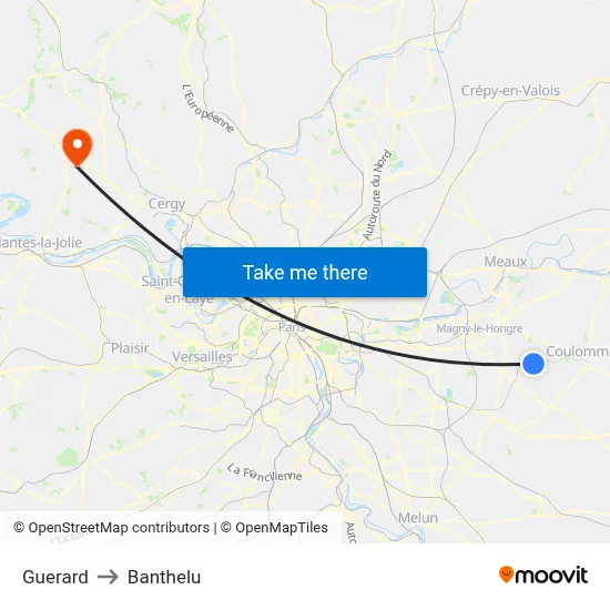 Guerard to Banthelu map