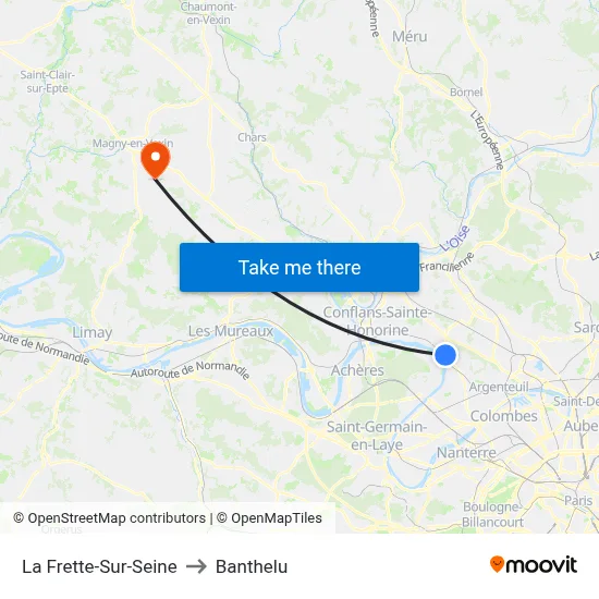 La Frette-Sur-Seine to Banthelu map