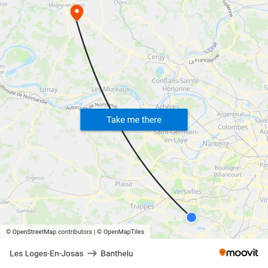 Les Loges-En-Josas to Banthelu map