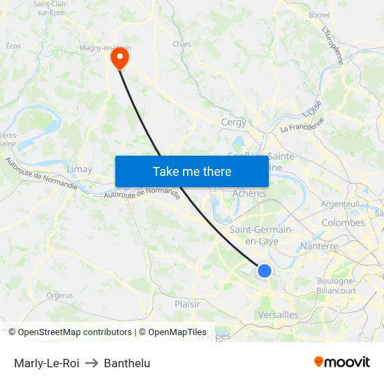 Marly-Le-Roi to Banthelu map