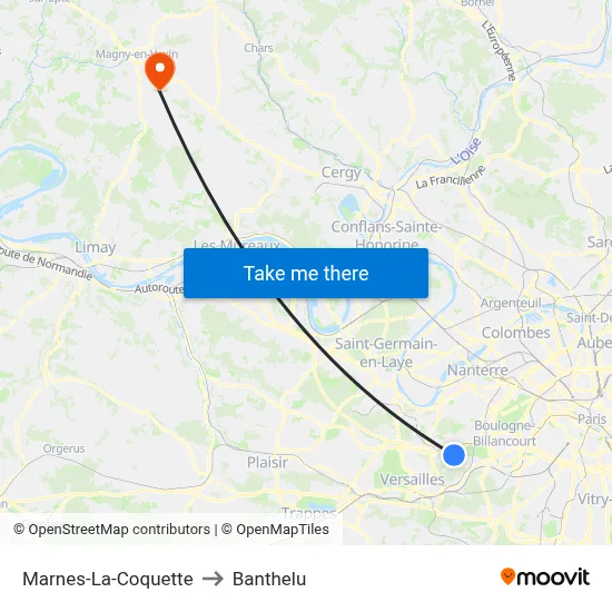 Marnes-La-Coquette to Banthelu map