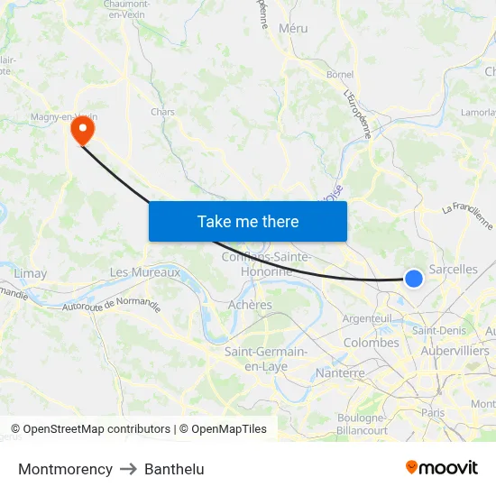 Montmorency to Banthelu map