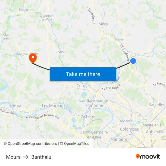 Mours to Banthelu map