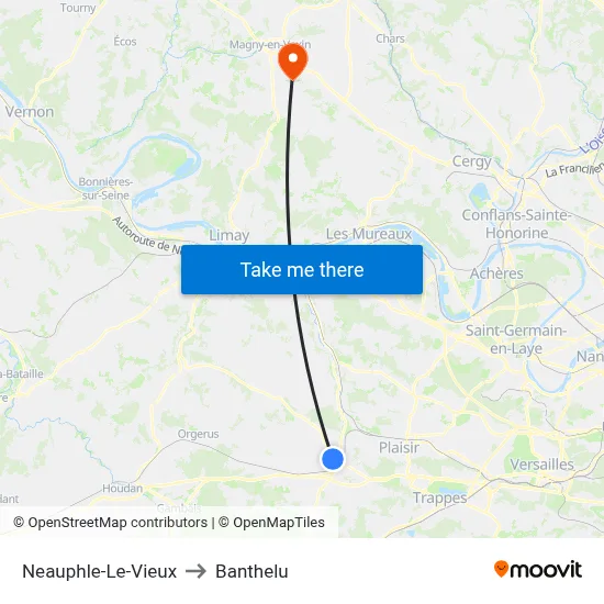 Neauphle-Le-Vieux to Banthelu map