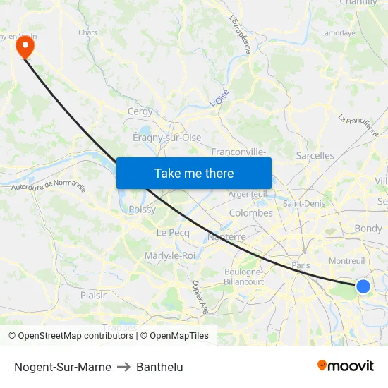 Nogent-Sur-Marne to Banthelu map