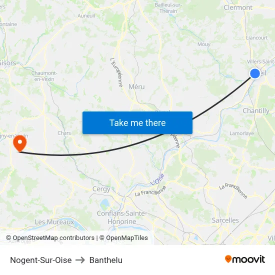 Nogent-Sur-Oise to Banthelu map