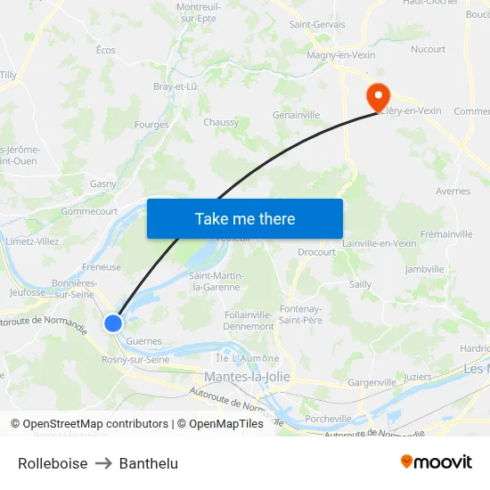 Rolleboise to Banthelu map