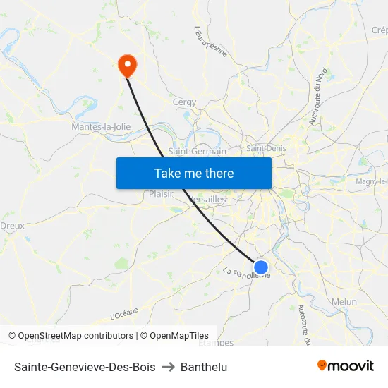 Sainte-Genevieve-Des-Bois to Banthelu map