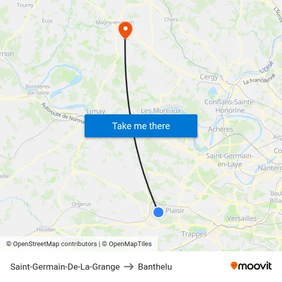 Saint-Germain-De-La-Grange to Banthelu map