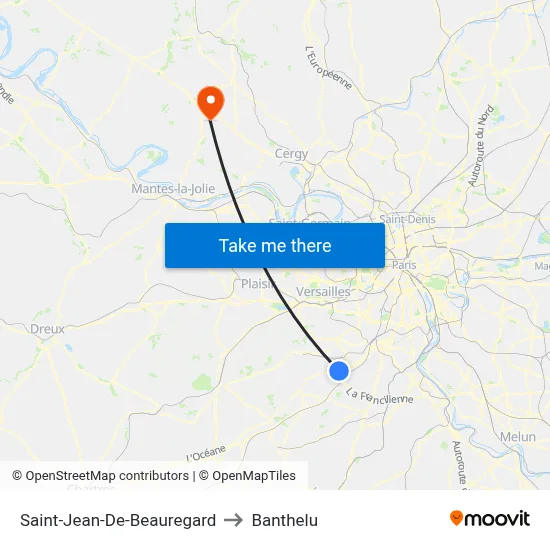 Saint-Jean-De-Beauregard to Banthelu map
