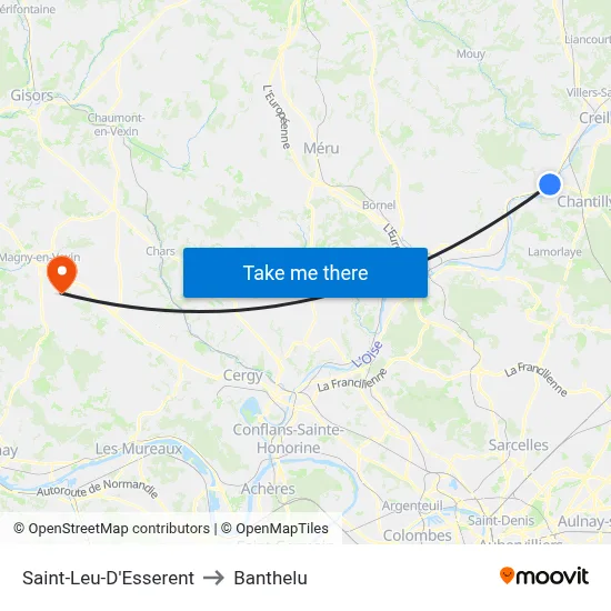 Saint-Leu-D'Esserent to Banthelu map