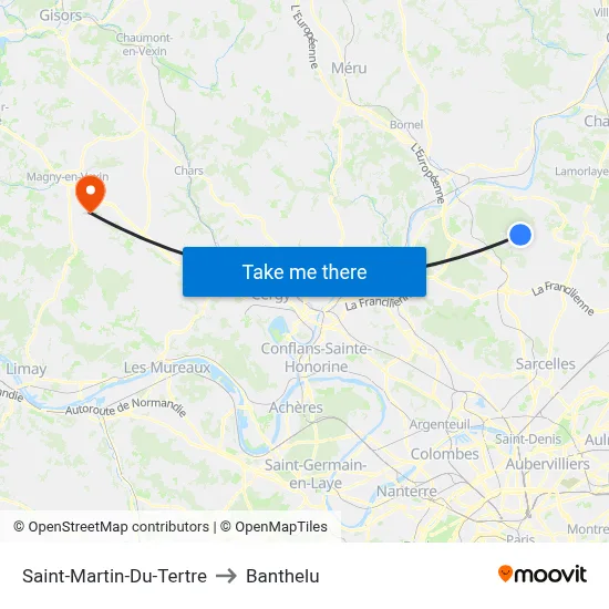 Saint-Martin-Du-Tertre to Banthelu map