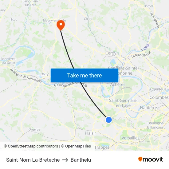 Saint-Nom-La-Breteche to Banthelu map