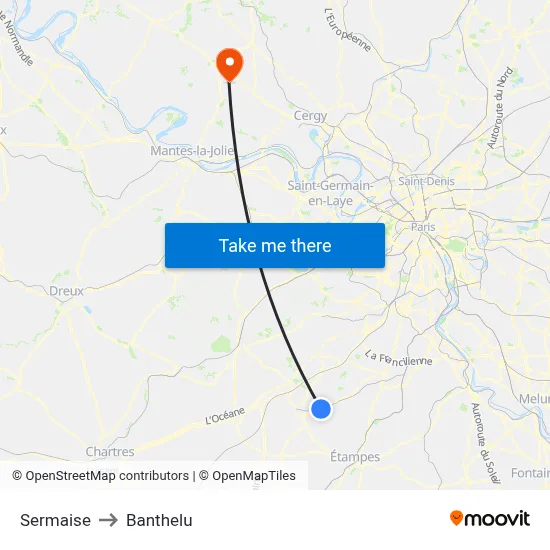 Sermaise to Banthelu map