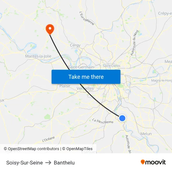 Soisy-Sur-Seine to Banthelu map