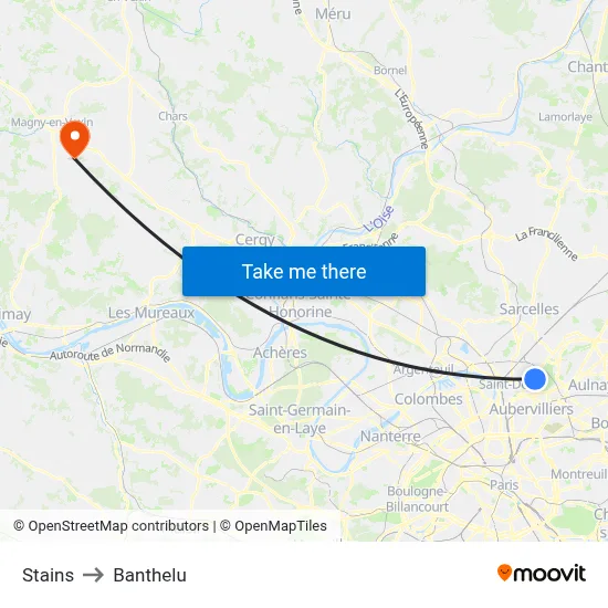 Stains to Banthelu map